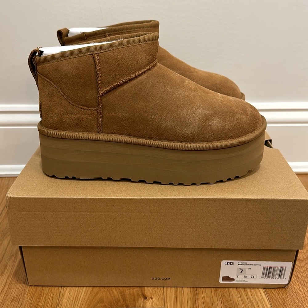 Ugg Classic Ultra Mini Platform Chestnut Size 7